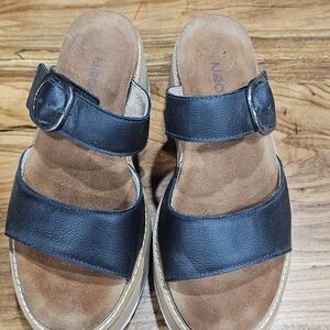 Naot Black and Brown Women's Sandals